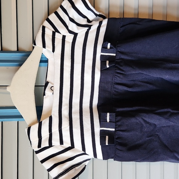 Jacadi Paris Navy & White Striped Dress - Picture 3 of 12